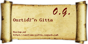 Osztián Gitta névjegykártya